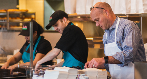 staff preparing food